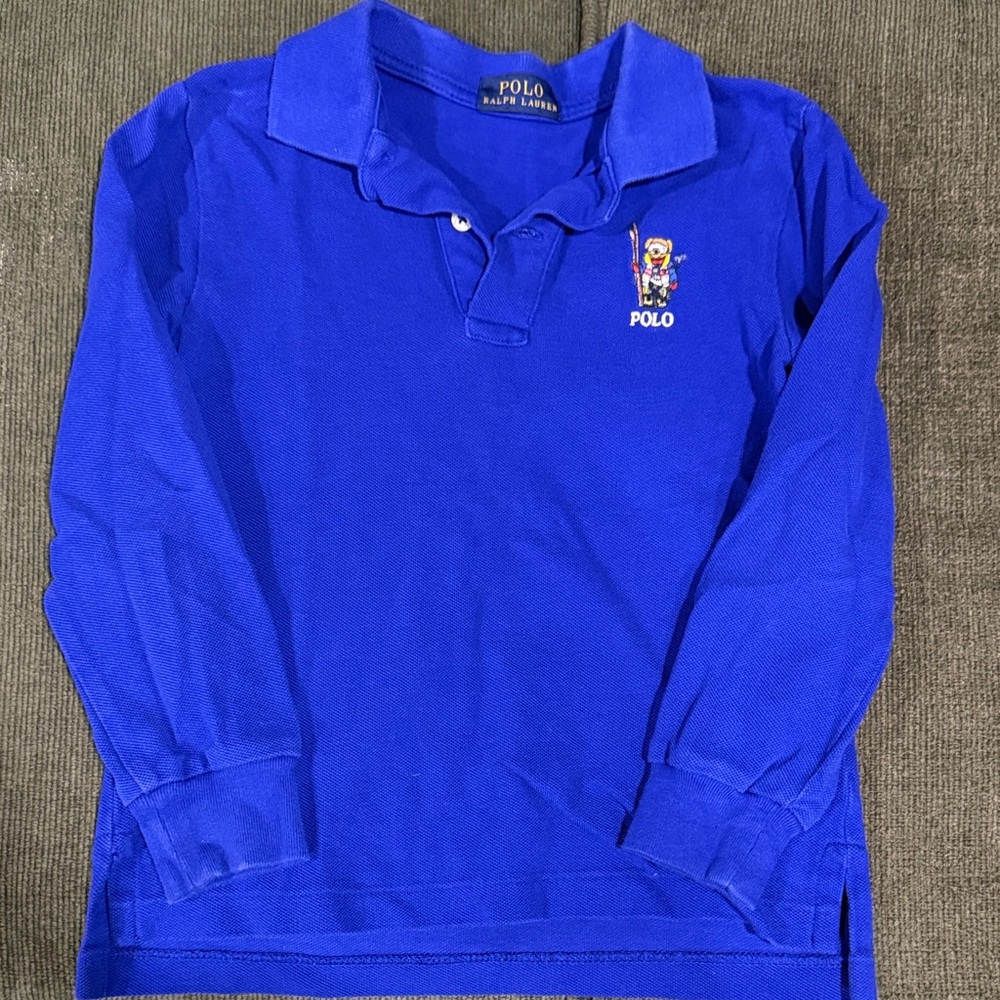 Polo by Ralph Lauren Royal Blue Shirt with Bear Embroidery
